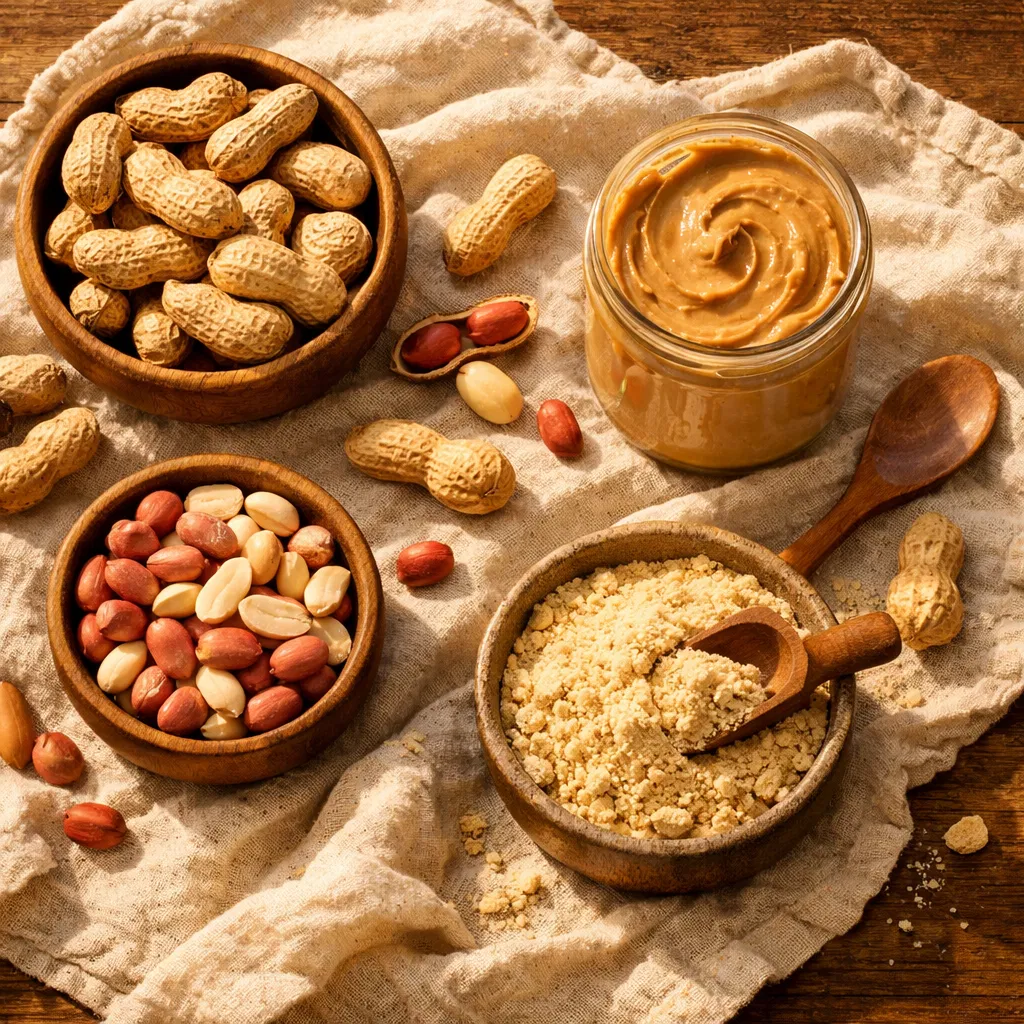 Arašídy v různých formách