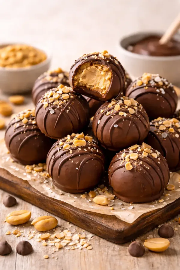 Čokoládové arašídové kuličky