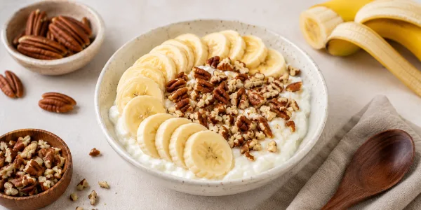 Krémová skyr miska s banánem a pekany do 5 minut