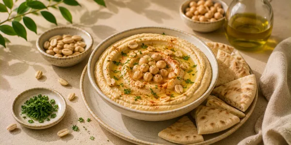 Krémový arašídový hummus bez tahini za 10 minut