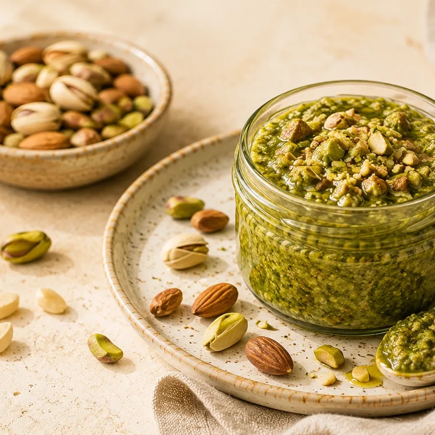 Pistáciovo-mandlové pesto do 10 minut