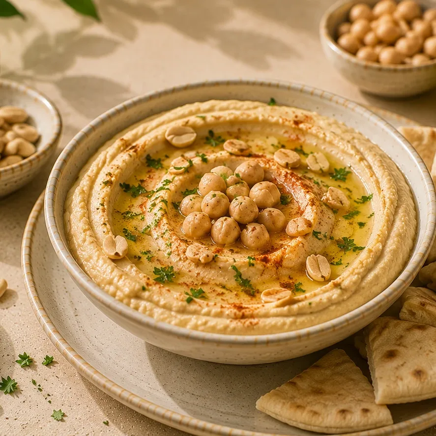 Krémový arašídový hummus bez tahini za 10 minut