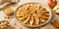 Jablečné nachos s arašídovou omáčkou do 15 minut
