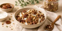 Křupavá granola bez trouby s pekany a kokosem
