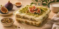 Pistáciové tiramisu s fíky bez pečení