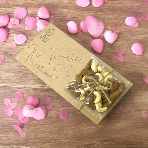 Dárková ořechová kazetka – směs kešu a mandlí natural — náhled 2