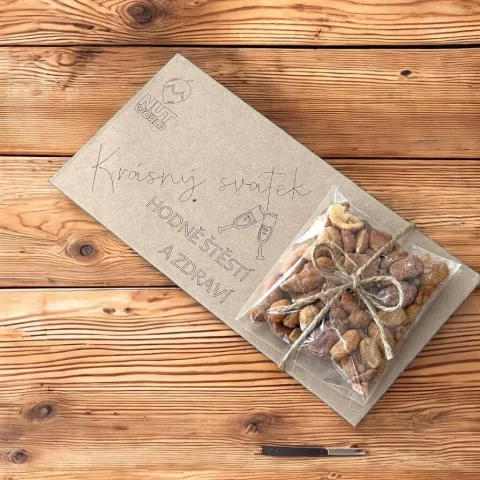 Dárková kazetka K SVÁTKU - Mix ořechů v medu a soli 50g — náhled 2