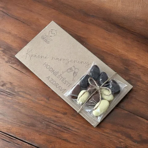 Dárková kazetka K NAROZENINÁM - Mandle tří barev 50g — náhled 2