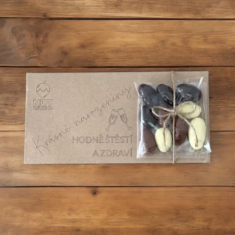 Dárková kazetka k narozeninám – Mandle tří barev — náhled 1