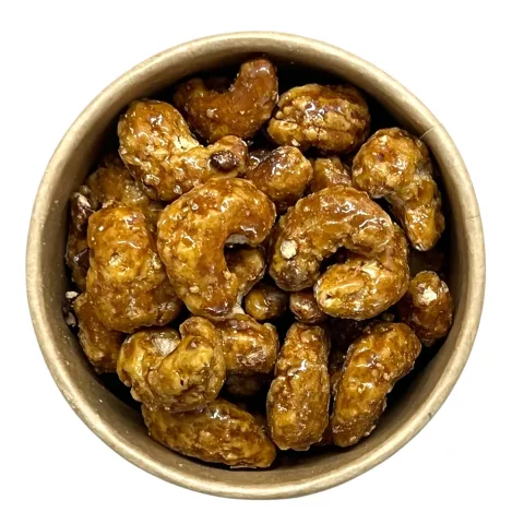 Kešu v karamelu s příchutí skořice a jablka