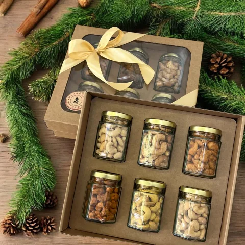Dárkový box s kešu – 6x sklenička Exclusive — náhled 2