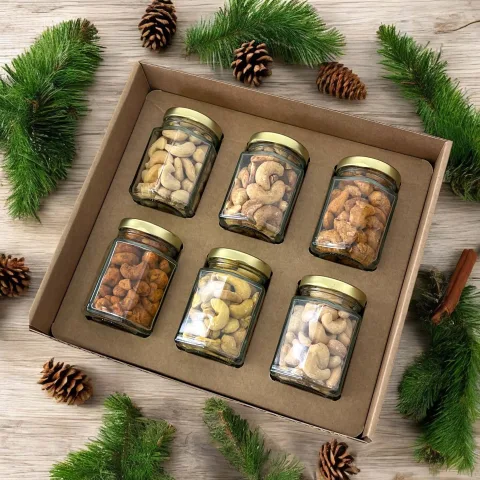 Dárkový box s kešu – 6x sklenička Exclusive — náhled 1