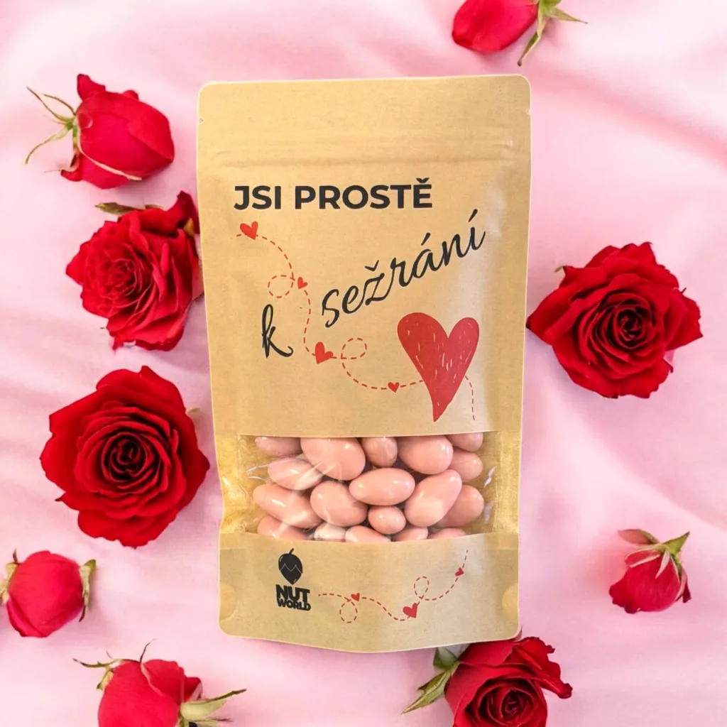 Zamilované Mandle s příchutí jogurt & jahoda 200g