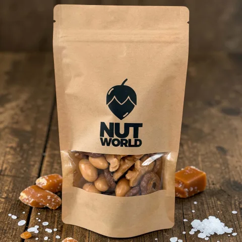 Slaný karamel mix (arašídy, mandle a preclíky) — náhled 2