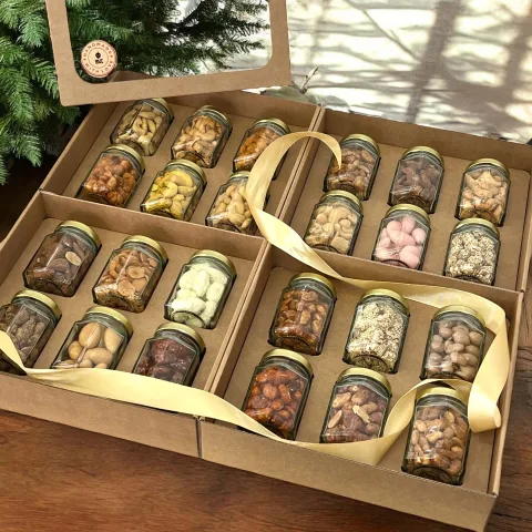 Dárkový box s mandlemi – 6x sklenička Exclusive — náhled 3