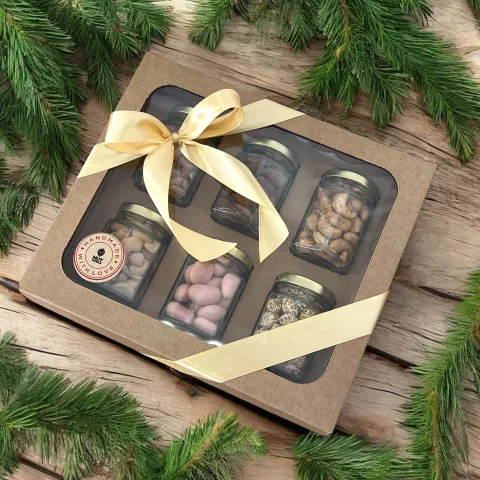 Dárkový box s mandlemi – 6x sklenička Exclusive — náhled 2