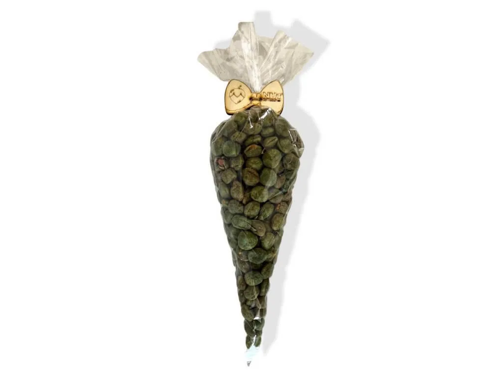 Ořechový kornout velký 500g wasabi arašídy