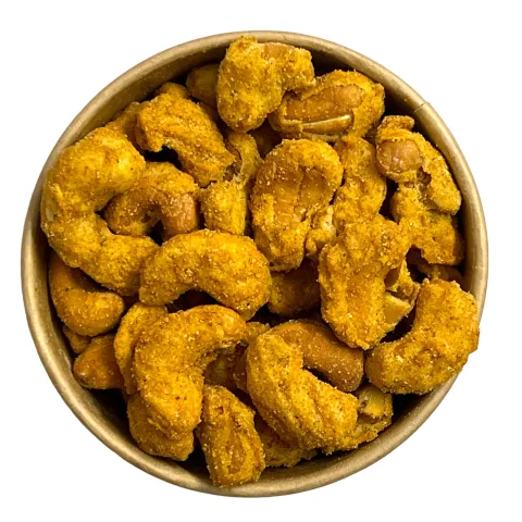 Kešu ořechy v těstíčku BBQ