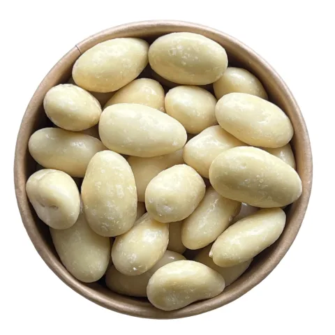 Svatební dárkové mandličky v hnědé krabičce s mašličkou — náhled 1