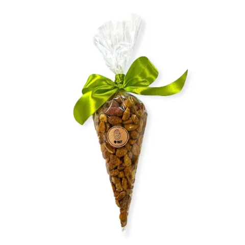 Ořechový kornout Zelená stuha – mix ořechů v medu a soli