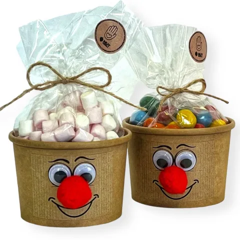 Klaun Eko kelímek a celofánek - Arašídy v barevné krustě - 180g — náhled 2