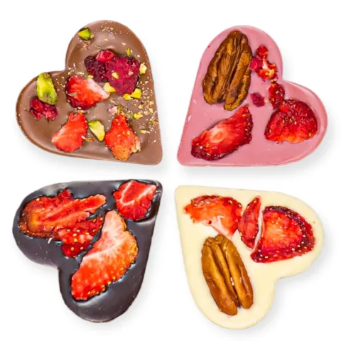 Valašská dílna Čokoláda s bohatým posypem – srdce mléčná
