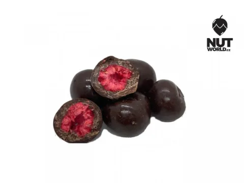 Maliny lyofilizované v hořké čokoládě