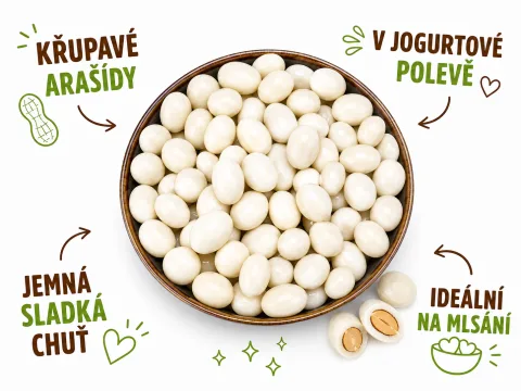 Křupavé arašídy v jemné jogurtové polevě — náhled 2