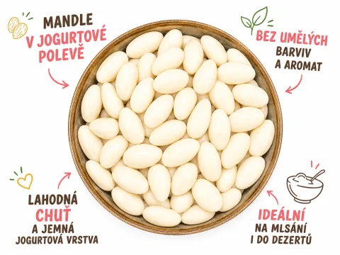 Mandle v jogurtové polevě — náhled 2