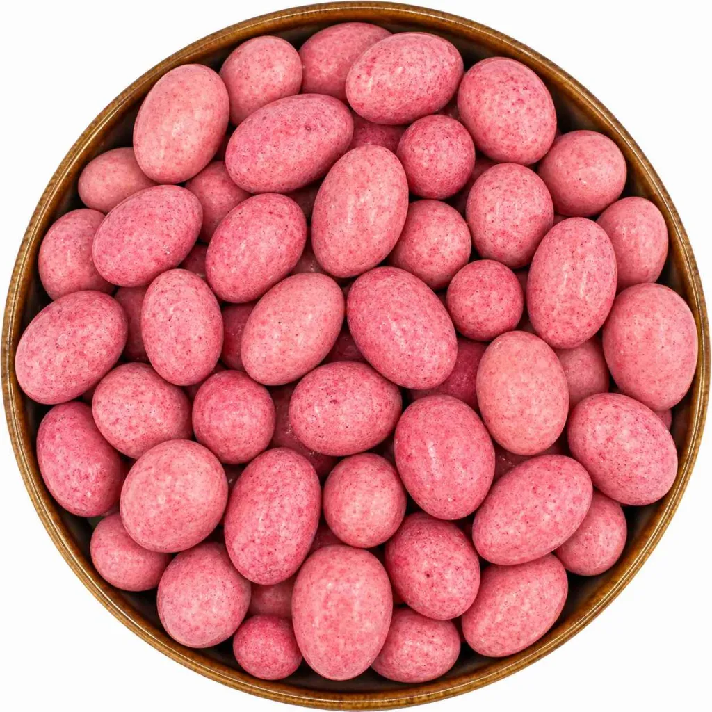 Malinové mandle v bílé čokoládě 250 g