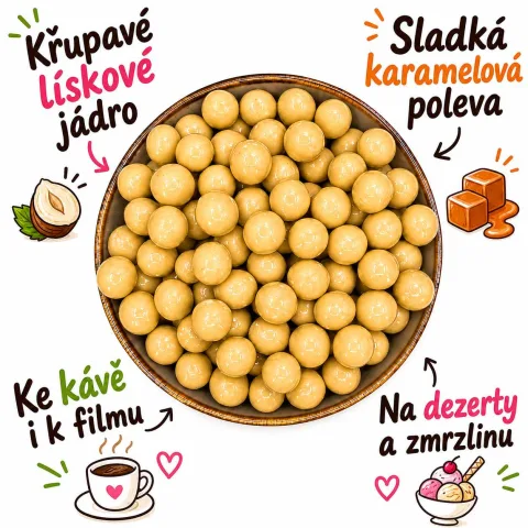 Lísková jádra v karamelové polevě — náhled 2