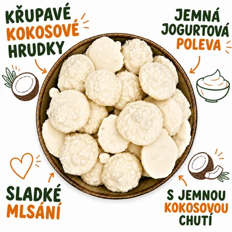 Kokosové hrudky v jogurtové polevě — náhled 2