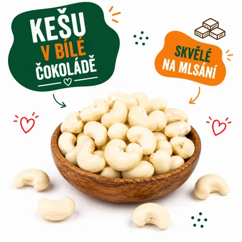 Kešu v bílé čokoládě — náhled 2
