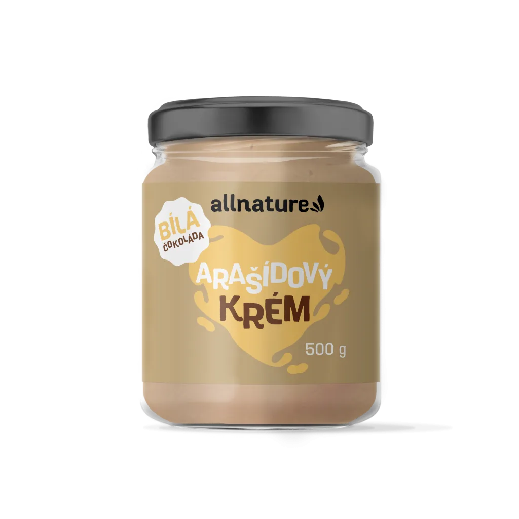 Allnature Arašídový krém s bílou čokoládou 500 g