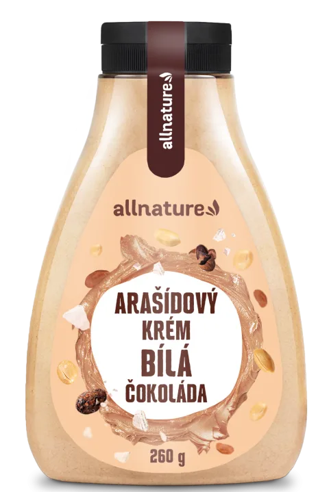 Arašídový krém s bílou čokoládou