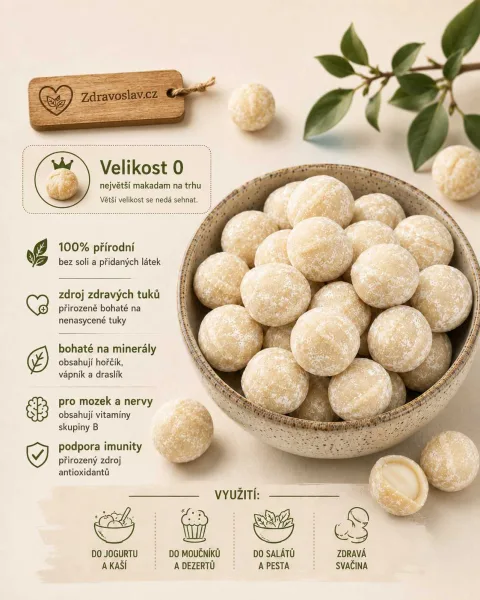 Makadamové ořechy Premium Největší 250 g — náhled 2