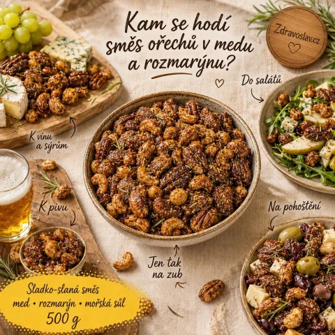 Směs ořechů v medu a rozmarýnu 500 g — náhled 2