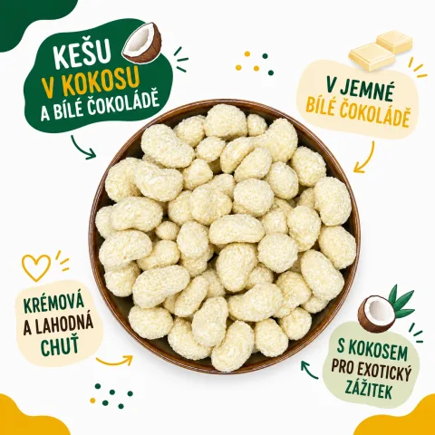 Kešu v kokosu a bílé čokoládě — náhled 2