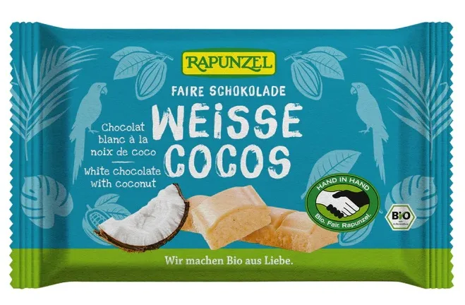 Čokoláda bílá s kokosem BIO