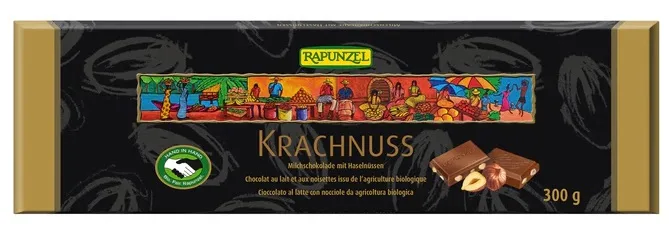 Čokoláda mléčná s lískovými oříšky BIO Rapunzel