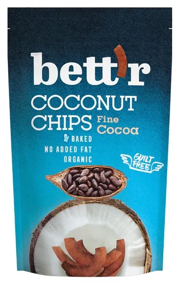 Bett’r Chipsy kokosové s kakaem BIO