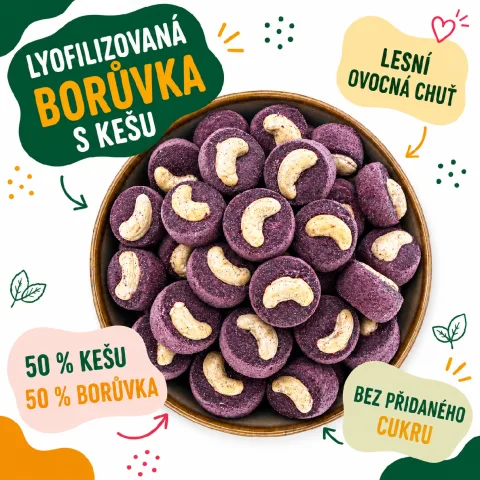 Lyofilizovaná borůvka s kešu — náhled 2