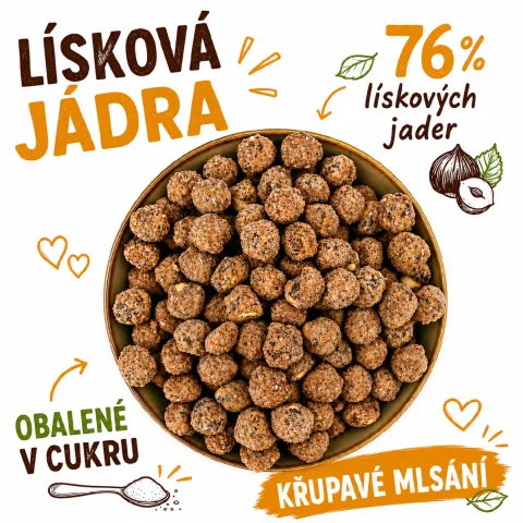 Lísková jádra v cukru se skořicí — náhled 2