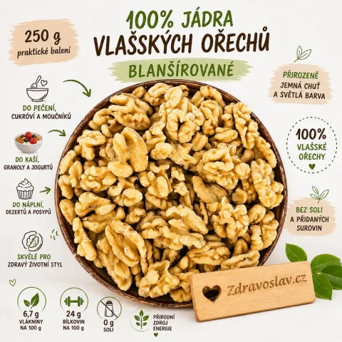 Vlašské ořechy blanšírované 250 g — náhled 2