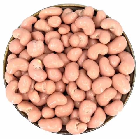 Kešu v jahodovo jogurtové polevě 250 g