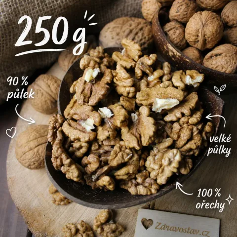 Vlašské ořechy Premium ( půlky 90% ) 250 g — náhled 3