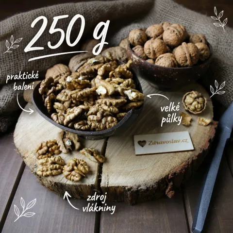 Vlašské ořechy Premium ( půlky 90% ) 250 g — náhled 2