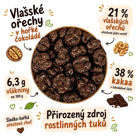 Vlašské ořechy v hořké čokoládě — náhled 2