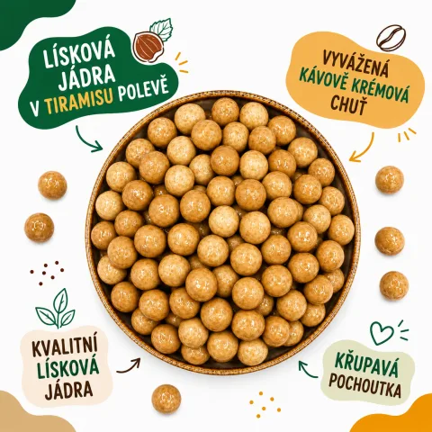 Lísková jádra v tiramisu polevě — náhled 2