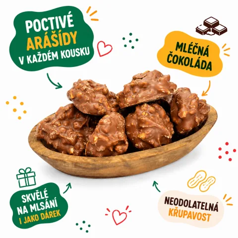 Arašídové hrudky v mléčné čokoládě — náhled 2